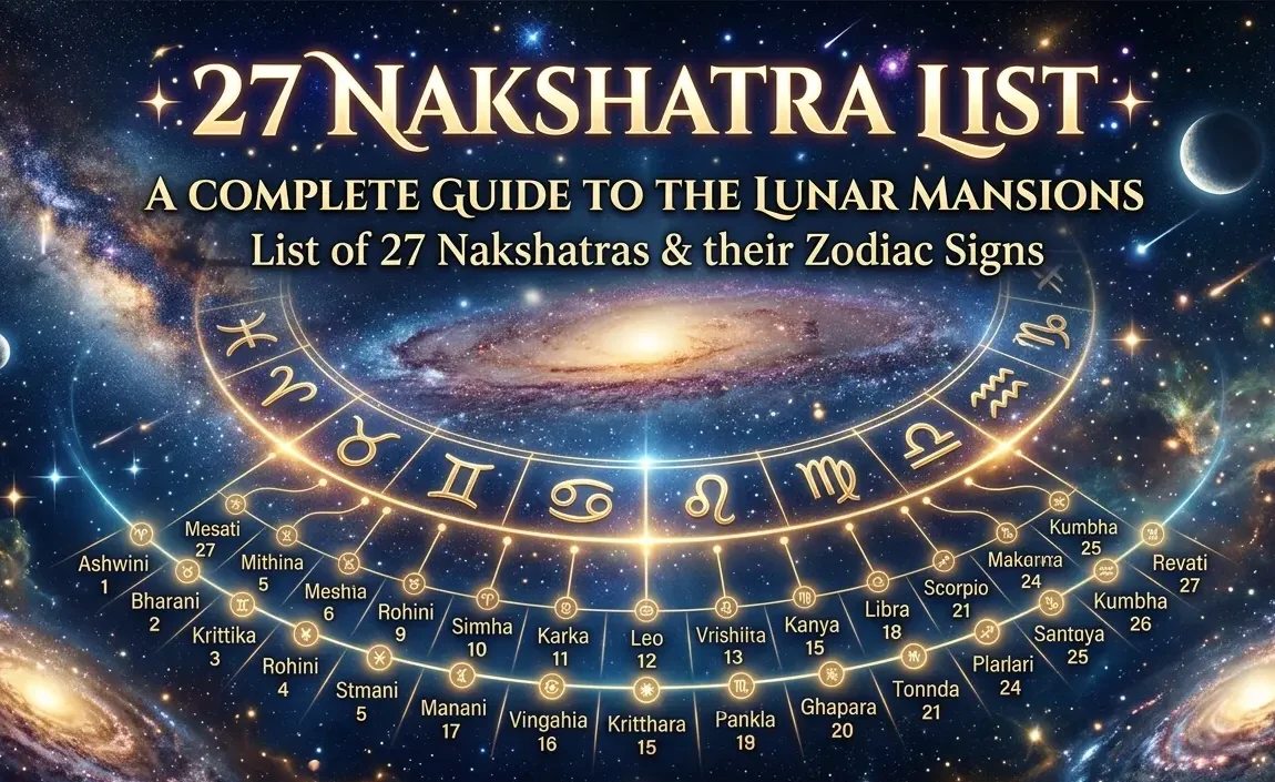 Best 27 Nakshatra List: Names, Lords, Rashi and Prediction