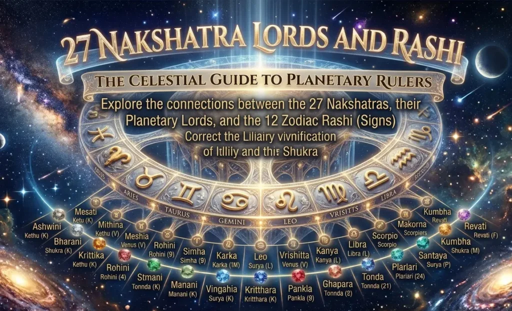 27 Nakshatra Names with Rashi